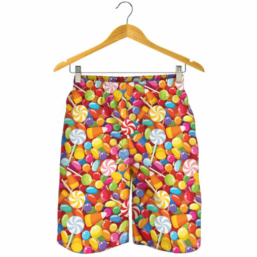 Colorful Candy Pattern Print Men's Shorts