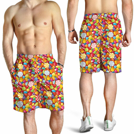 Colorful Candy Pattern Print Men's Shorts