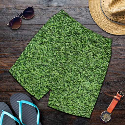 Golf Course Grass Print Men's Shorts