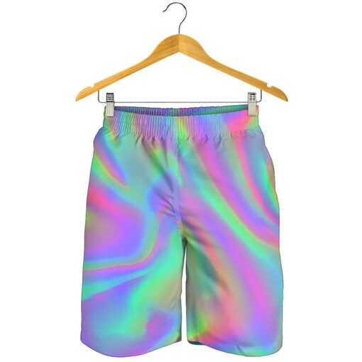 Psychedelic Holographic Trippy Print Men's Shorts