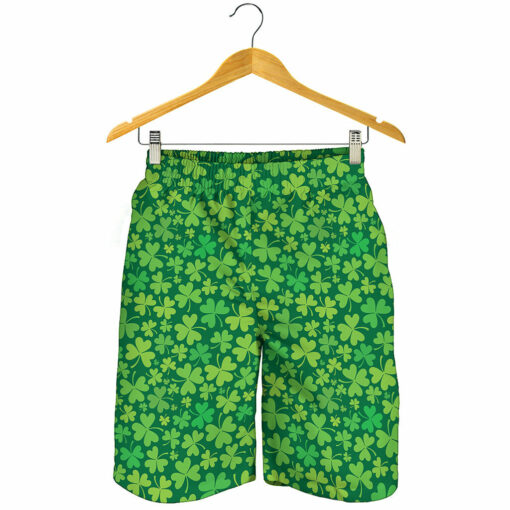 Shamrock Leaf St. Patrick's Day Print Men's Shorts