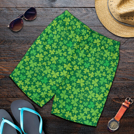 Shamrock Leaf St. Patrick's Day Print Men's Shorts