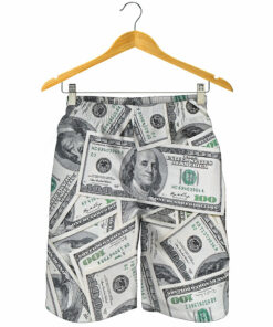 US Dollar Pattern Print Men's Shorts