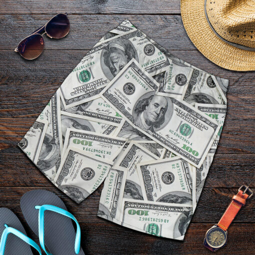 US Dollar Pattern Print Men's Shorts