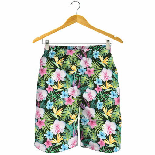 Vintage Tropical Jungle Hawaiian Print Men's Shorts