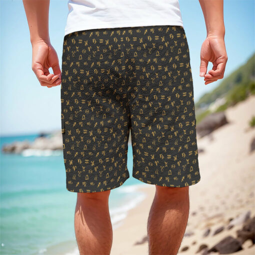 Zodiac Astrological Signs Pattern Print Men's Cargo Shorts