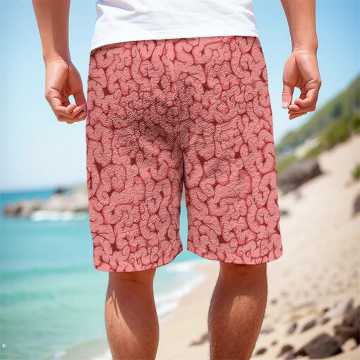 Zombie Brain Print Men's Cargo Shorts