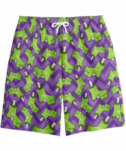 Zombie Foot Pattern Print Cotton Shorts