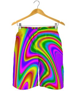 Abstract Neon Trippy Print Men's Shorts
