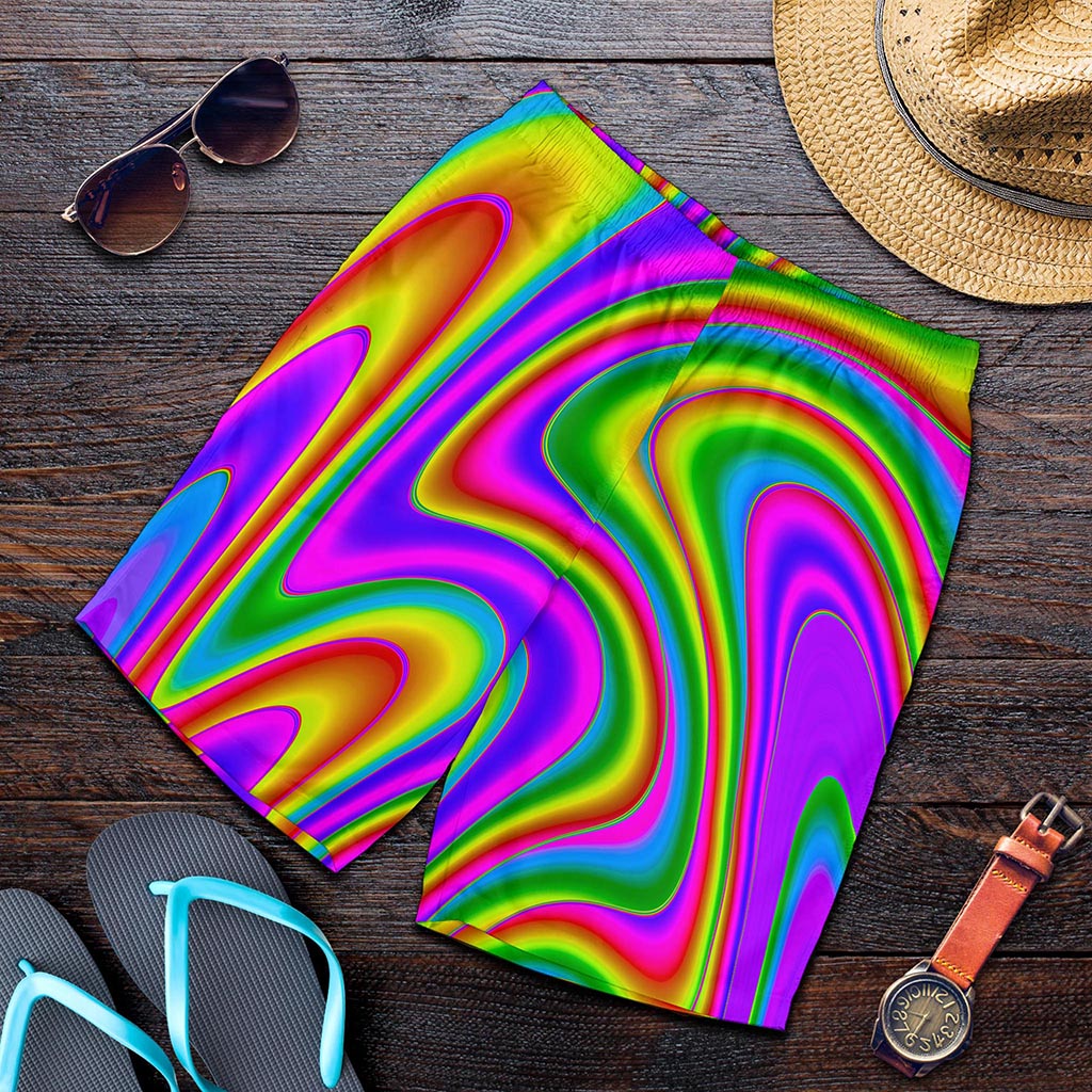 Abstract Neon Trippy Print Men's Shorts Abstract Neon Trippy Print Men's Shorts