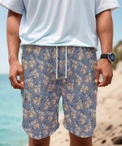 Baby Koala Pattern Print Men's Cargo Shorts