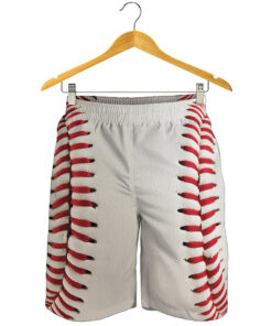 Baseball Stitching Print Men's Shorts