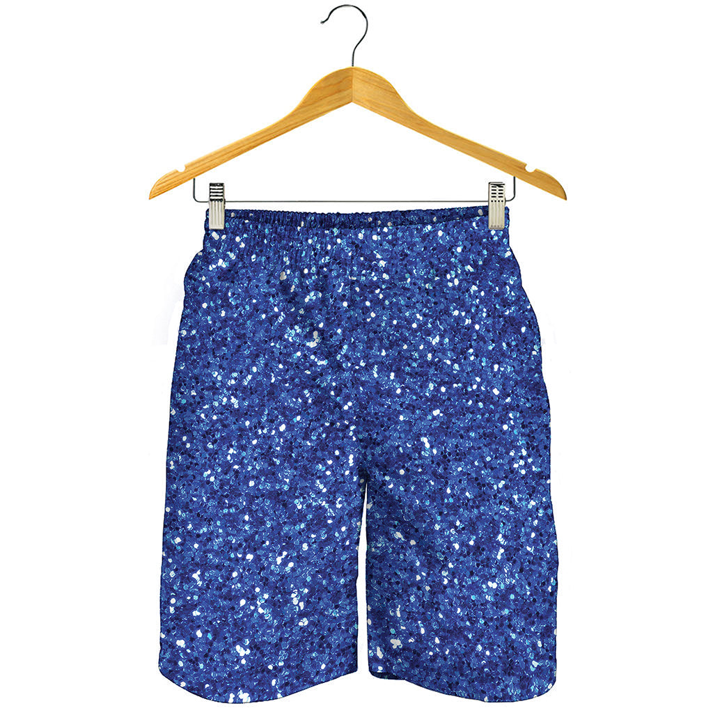 Blue (NOT Real) Glitter Print Men's Shorts Blue (NOT Real) Glitter Print Men's Shorts