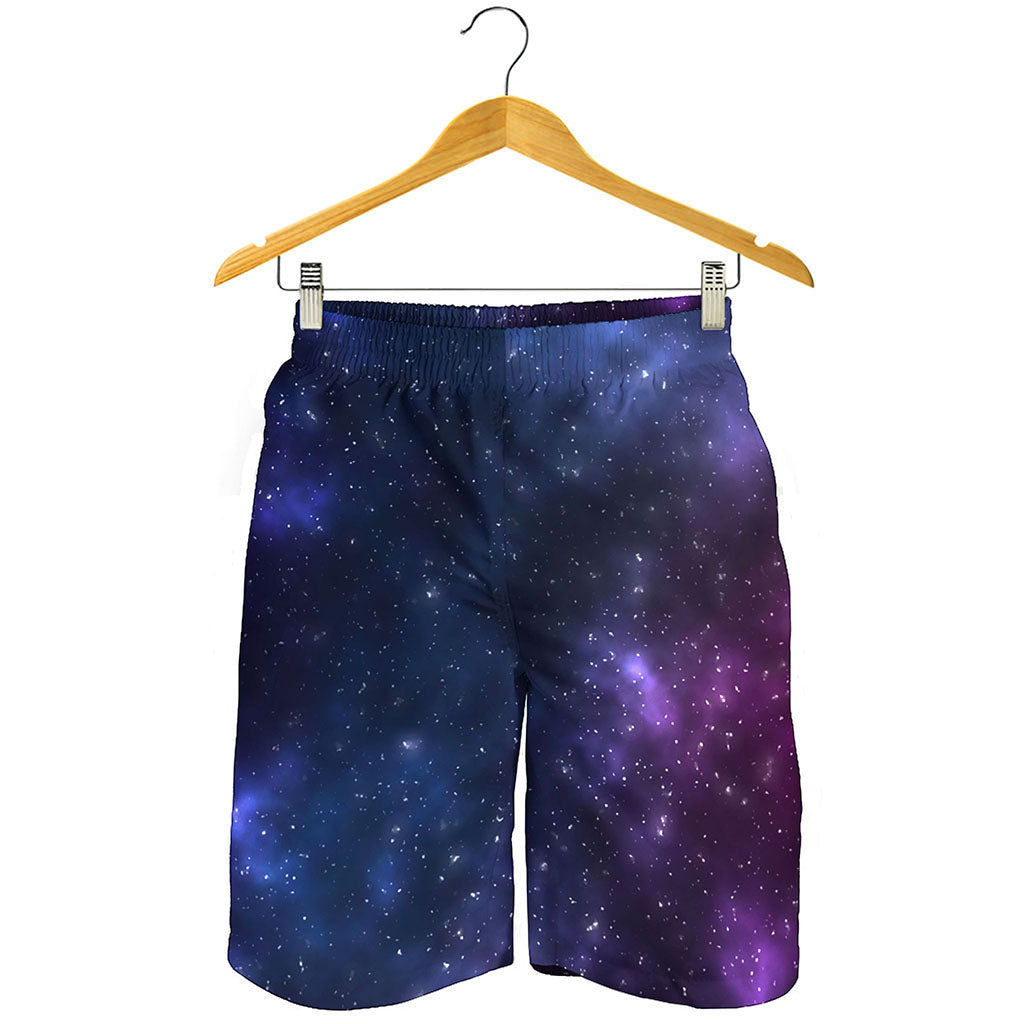 Blue Purple Cosmic Galaxy Space Print Men's Shorts Blue Purple Cosmic Galaxy Space Print Men's Shorts