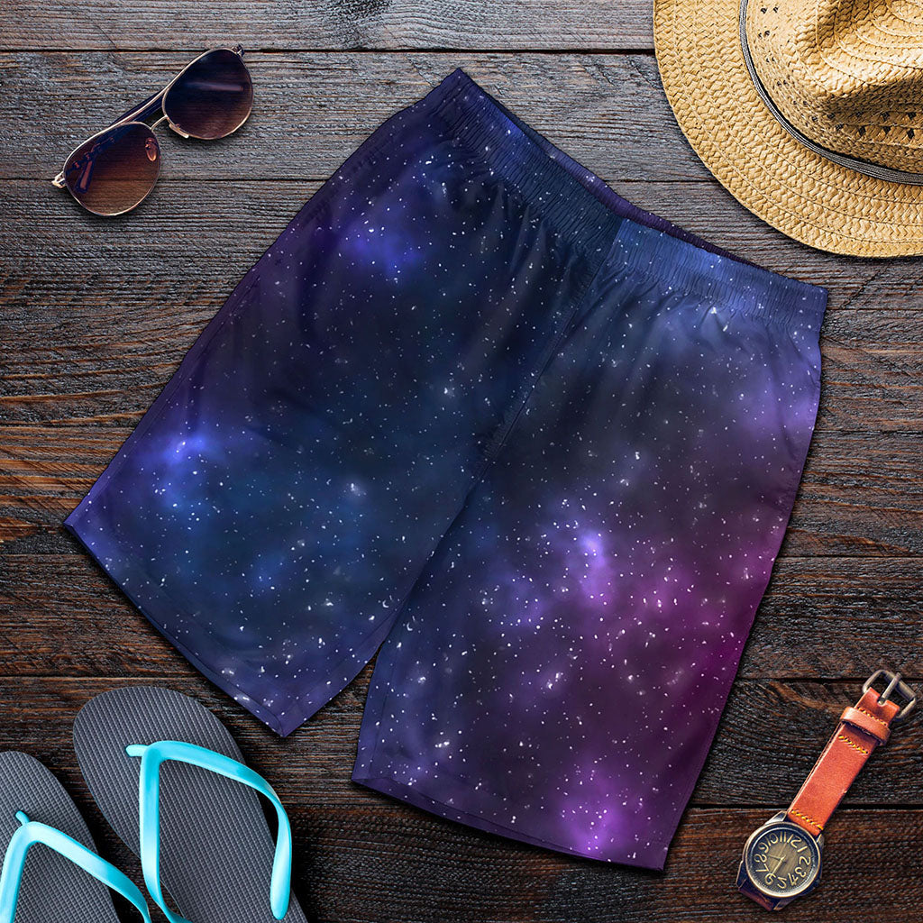 Blue Purple Cosmic Galaxy Space Print Men's Shorts Blue Purple Cosmic Galaxy Space Print Men's Shorts