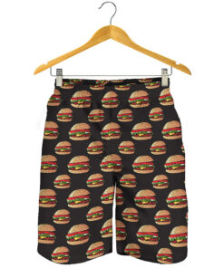 Cheeseburger Pattern Print Men's Shorts