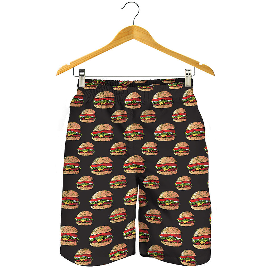 Cheeseburger Pattern Print Men's Shorts Cheeseburger Pattern Print Men's Shorts