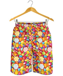 Colorful Candy Pattern Print Men's Shorts
