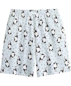 Cow Milk Bottle Pattern Print Cotton Shorts