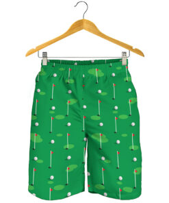 Golf Course Pattern Print Men's Shorts