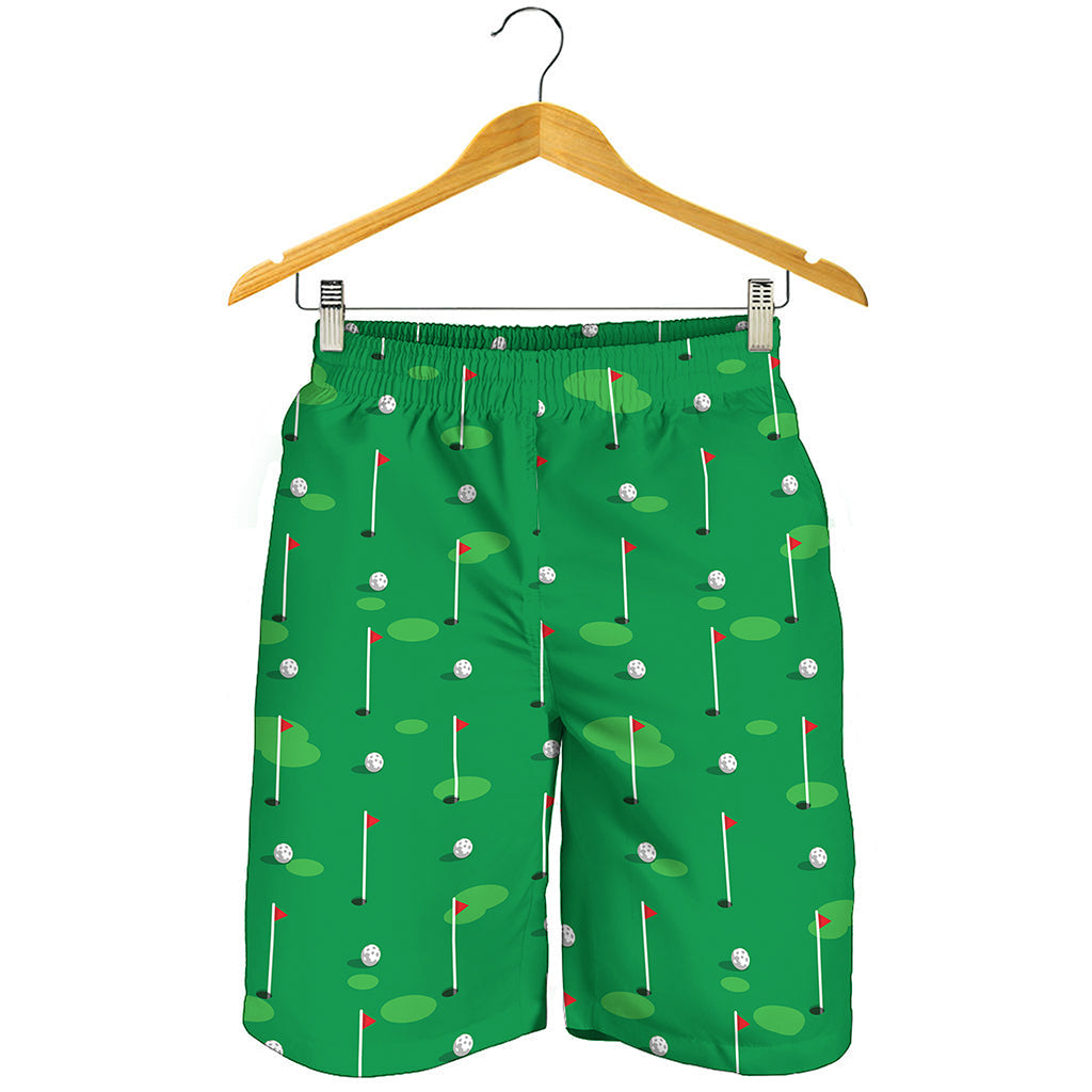 Golf Course Pattern Print Men's Shorts Golf Course Pattern Print Men's Shorts