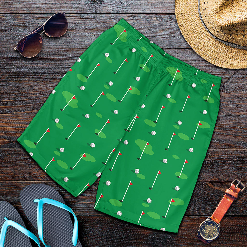 Golf Course Pattern Print Men's Shorts Golf Course Pattern Print Men's Shorts