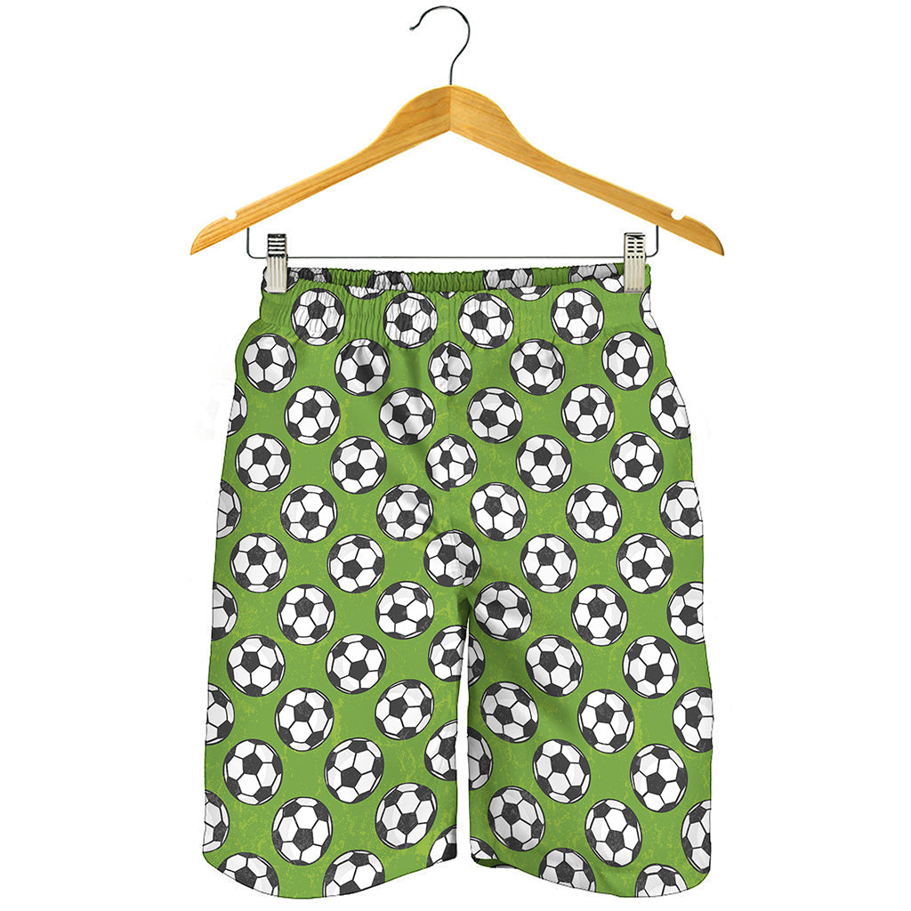Green Soccer Ball Pattern Print Men's Shorts Green Soccer Ball Pattern Print Men's Shorts