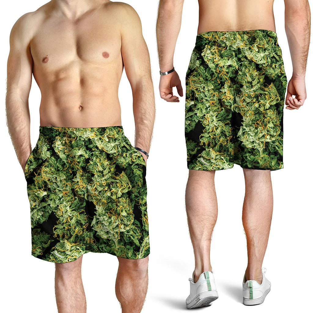 Green Weed Print Men's Shorts Green Weed Print Men's Shorts