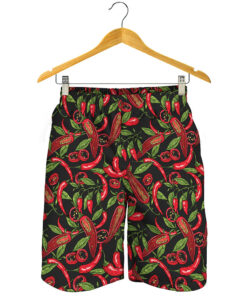 Hot Chili Peppers Pattern Print Men's Shorts