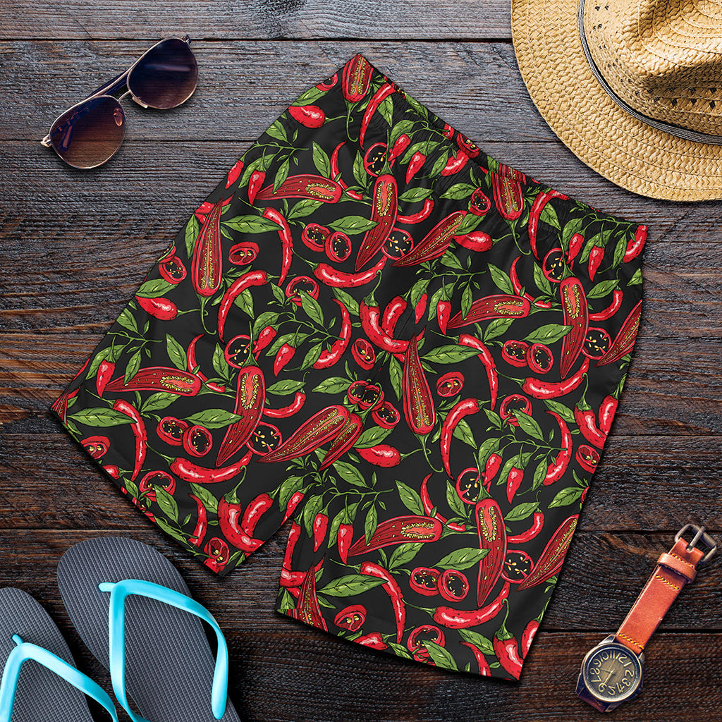 Hot Chili Peppers Pattern Print Men's Shorts Hot Chili Peppers Pattern Print Men's Shorts