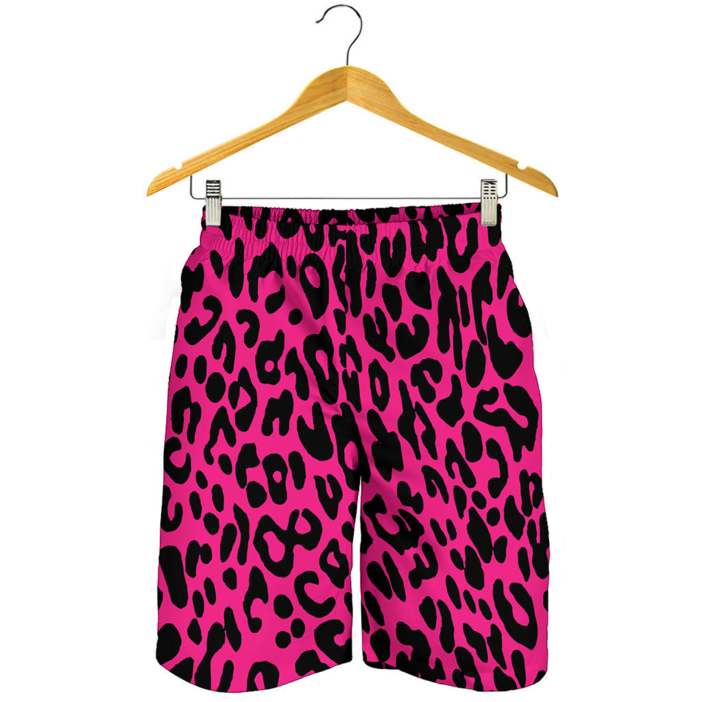 Hot Pink Leopard Print Men's Shorts Hot Pink Leopard Print Men's Shorts
