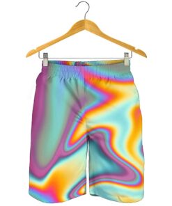Liquid Holographic Trippy Print Men's Shorts