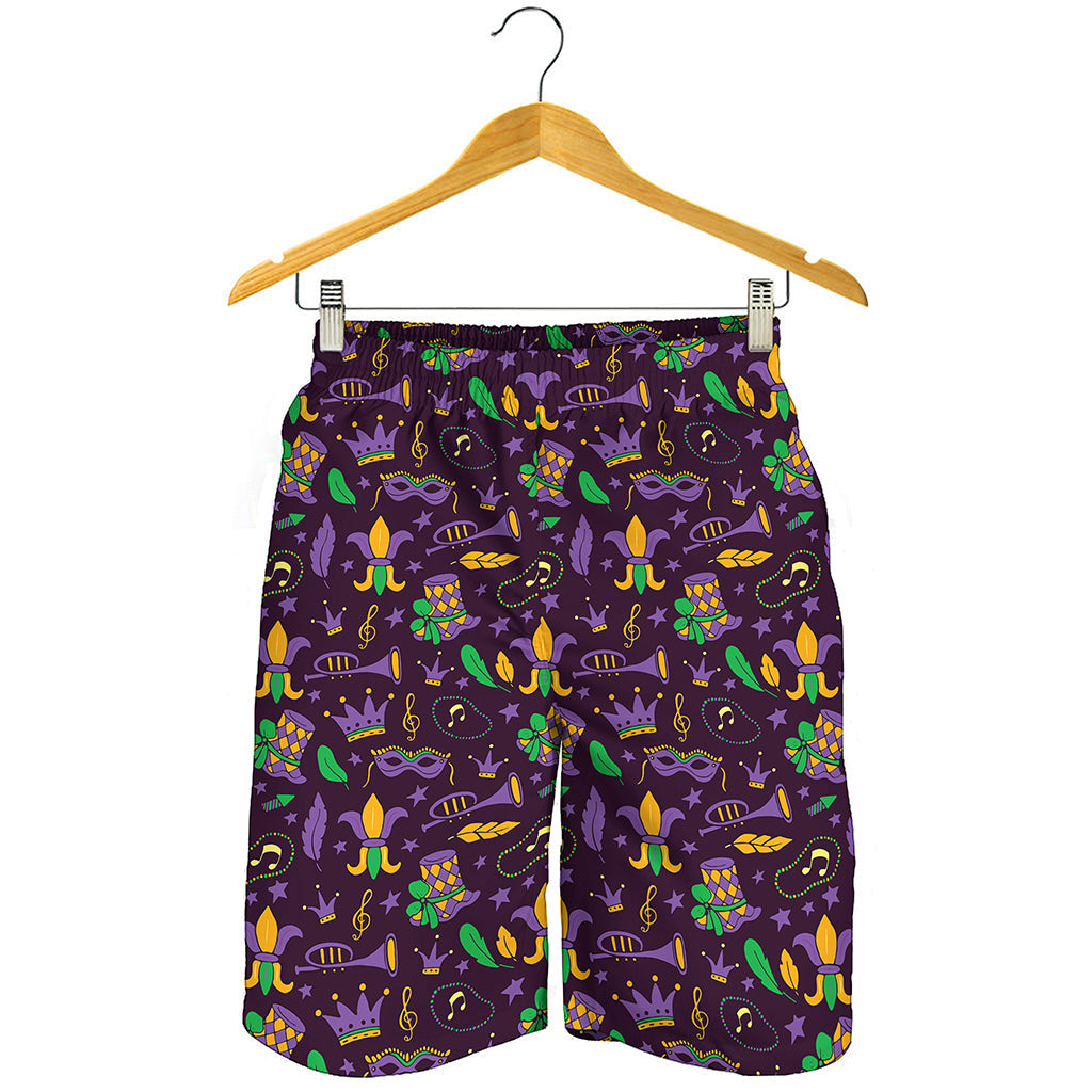 Mardi Gras Party Pattern Print Men's Shorts Mardi Gras Party Pattern Print Men's Shorts