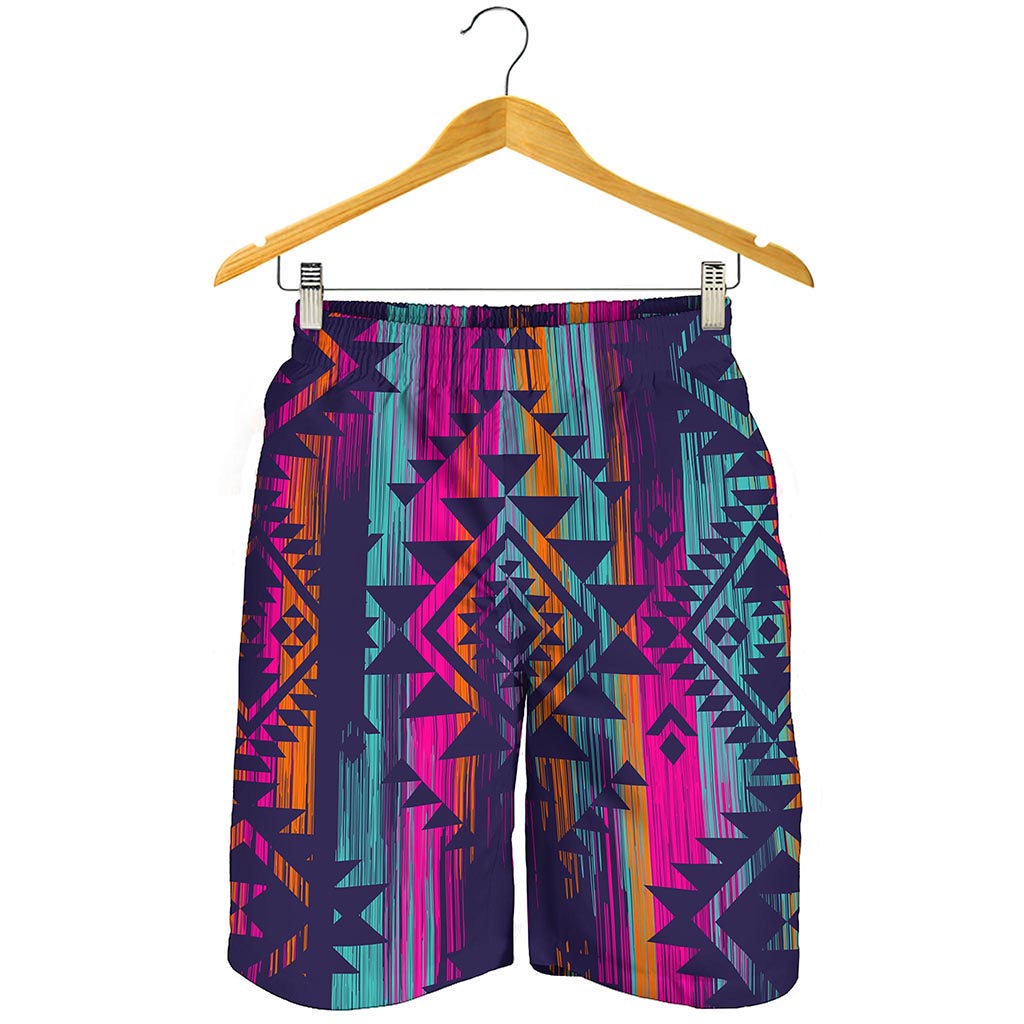 Native Tribal Aztec Pattern Print Men's Shorts Native Tribal Aztec Pattern Print Men's Shorts