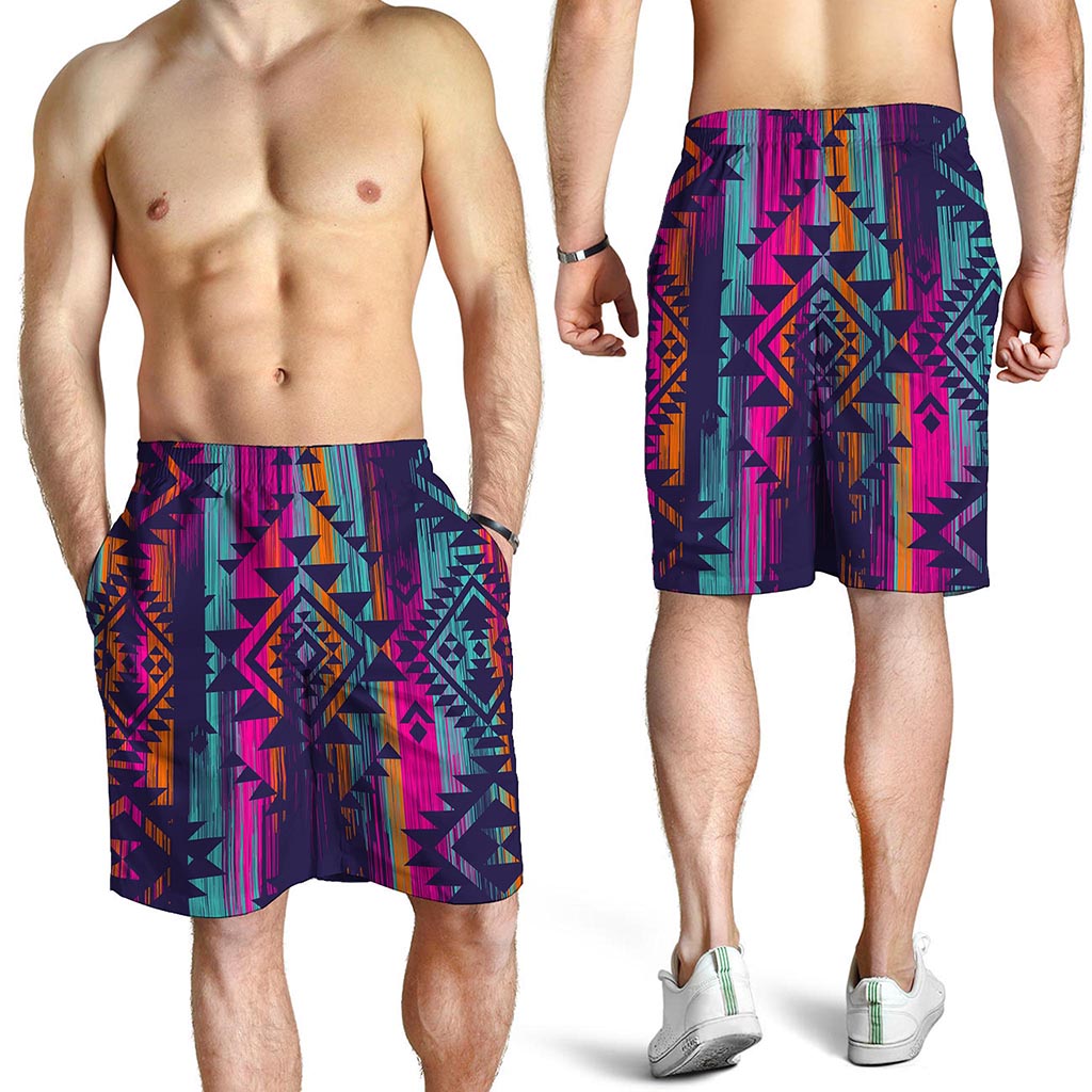 Native Tribal Aztec Pattern Print Men's Shorts Native Tribal Aztec Pattern Print Men's Shorts