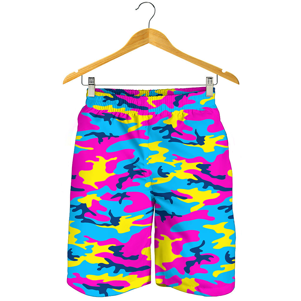 Neon Camouflage Print Men's Shorts Neon Camouflage Print Men's Shorts