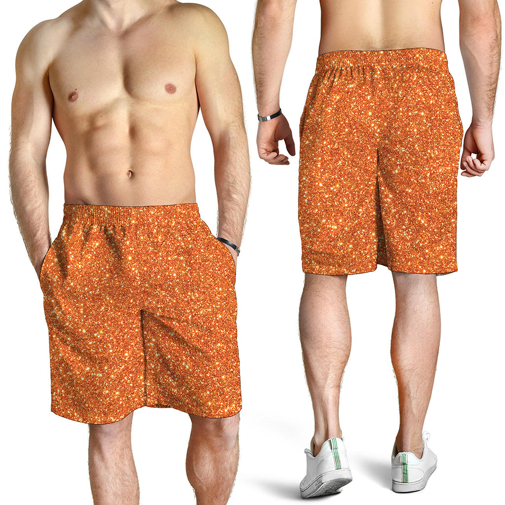 Orange (NOT Real) Glitter Print Men's Shorts Orange (NOT Real) Glitter Print Men's Shorts