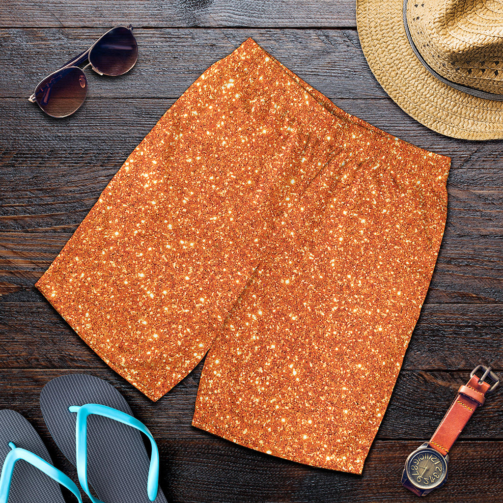 Orange (NOT Real) Glitter Print Men's Shorts Orange (NOT Real) Glitter Print Men's Shorts