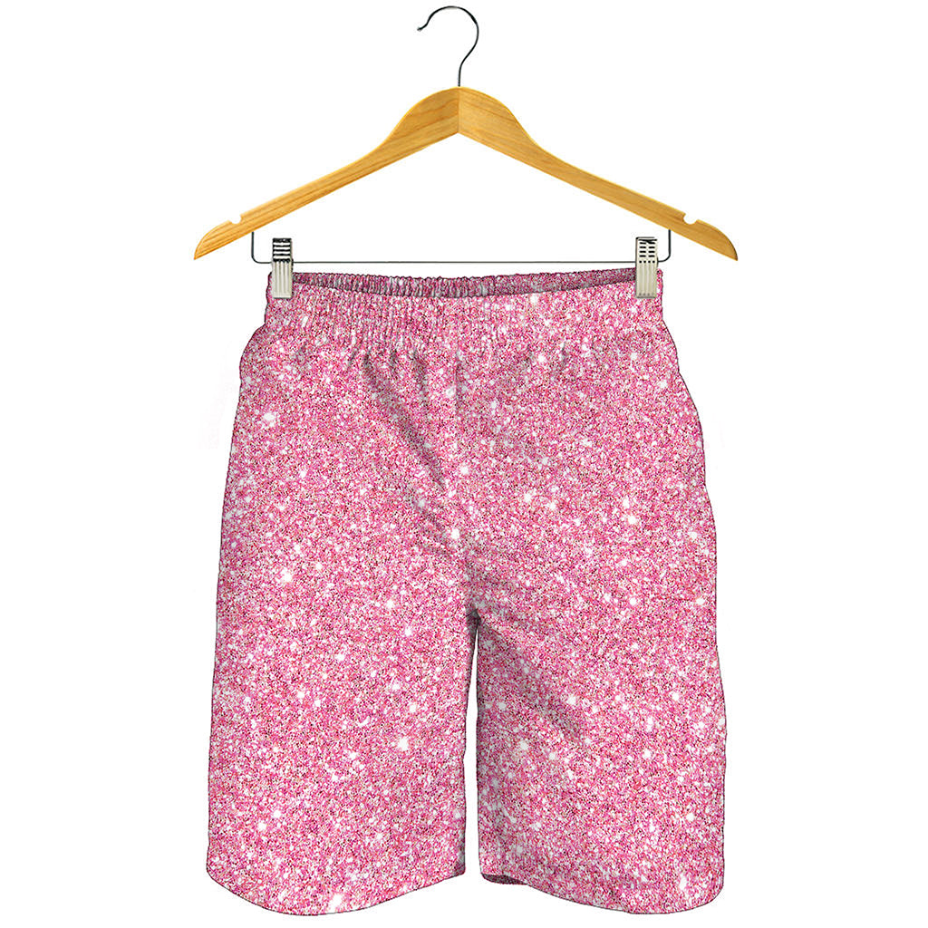 Pink (NOT Real) Glitter Print Men's Shorts Pink (NOT Real) Glitter Print Men's Shorts