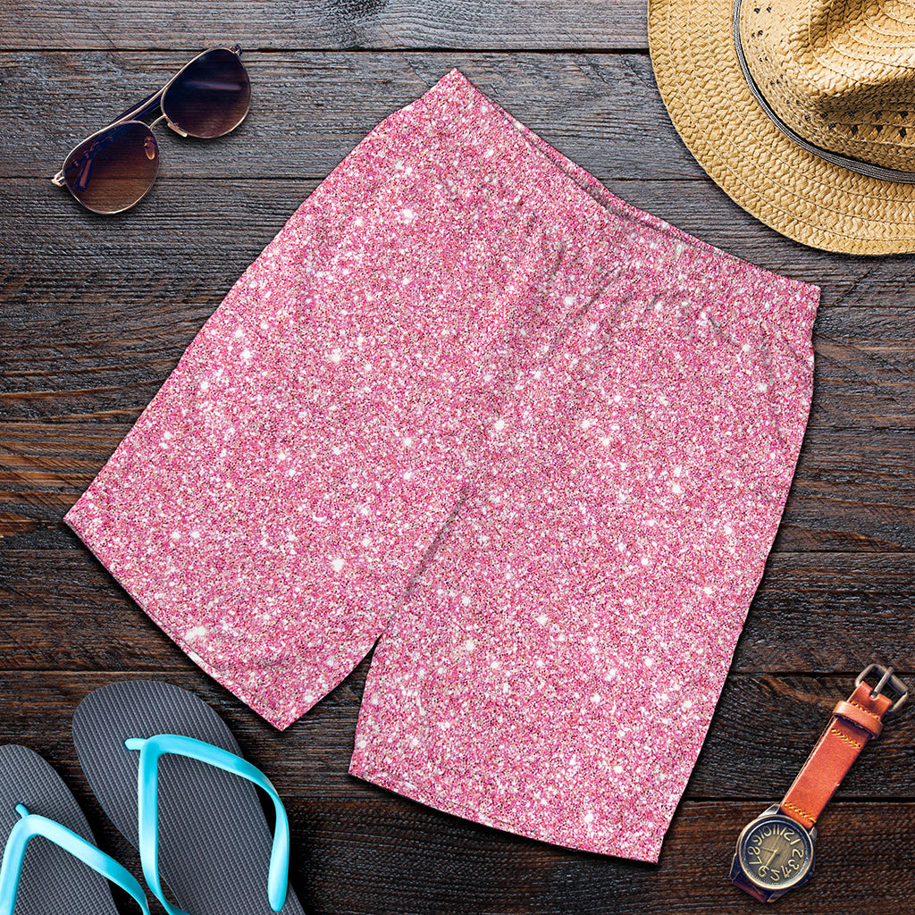 Pink (NOT Real) Glitter Print Men's Shorts Pink (NOT Real) Glitter Print Men's Shorts