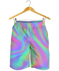 Psychedelic Holographic Trippy Print Men's Shorts