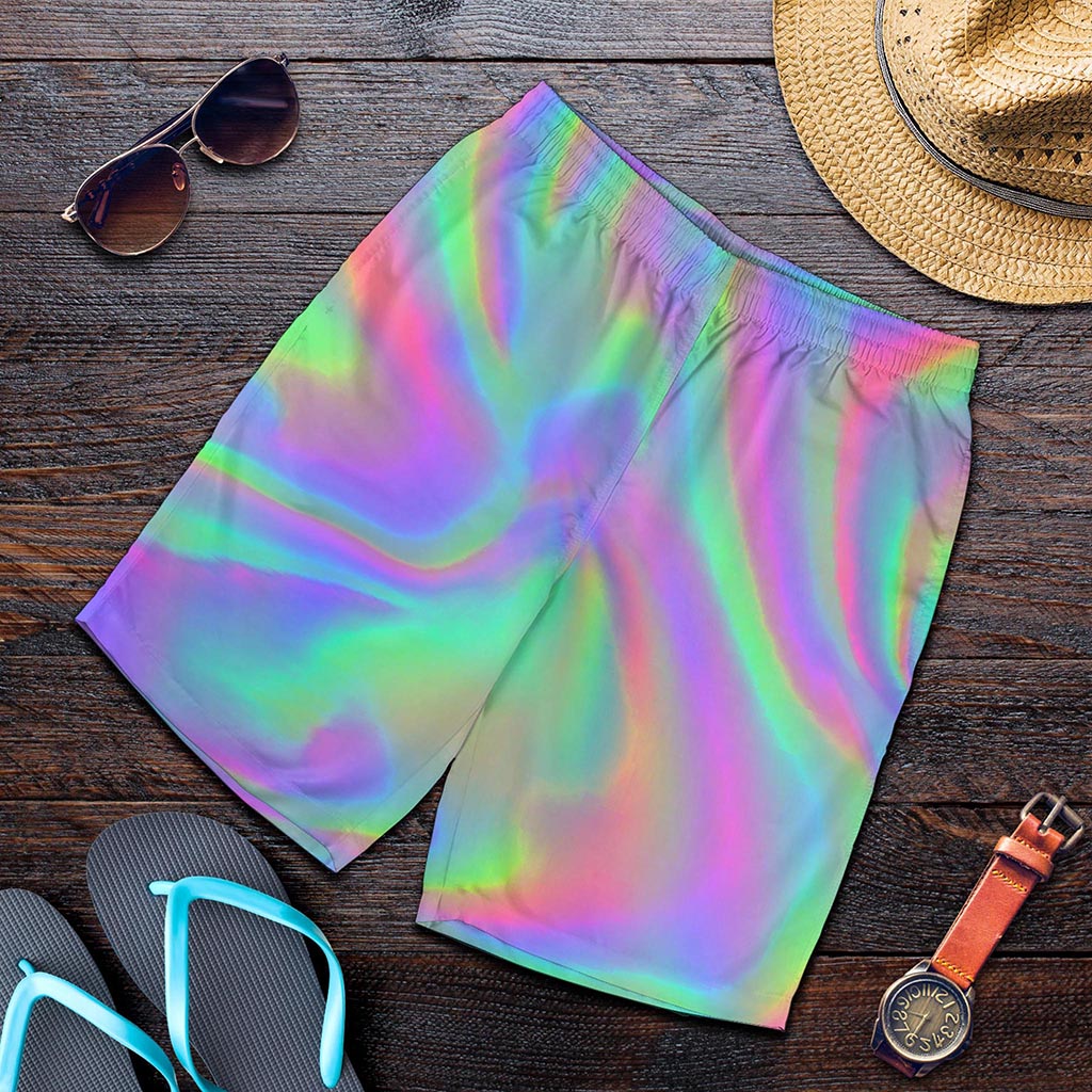 Psychedelic Holographic Trippy Print Men's Shorts Psychedelic Holographic Trippy Print Men's Shorts