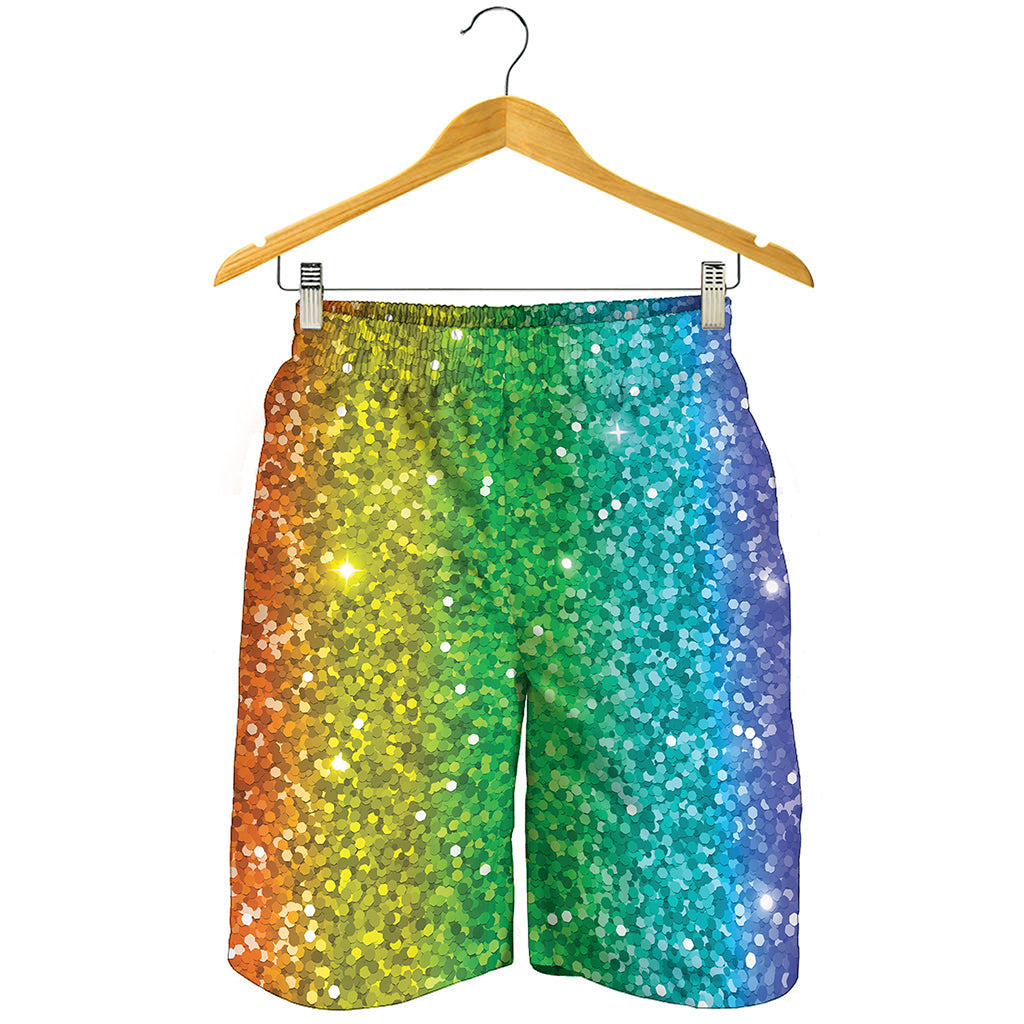 Rainbow (NOT Real) Glitter Print Men's Shorts Rainbow (NOT Real) Glitter Print Men's Shorts