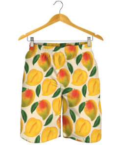 Ripe Mango Fruit Pattern Print Men's Shorts