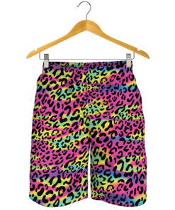 Trippy Psychedelic Leopard Print Men's Shorts