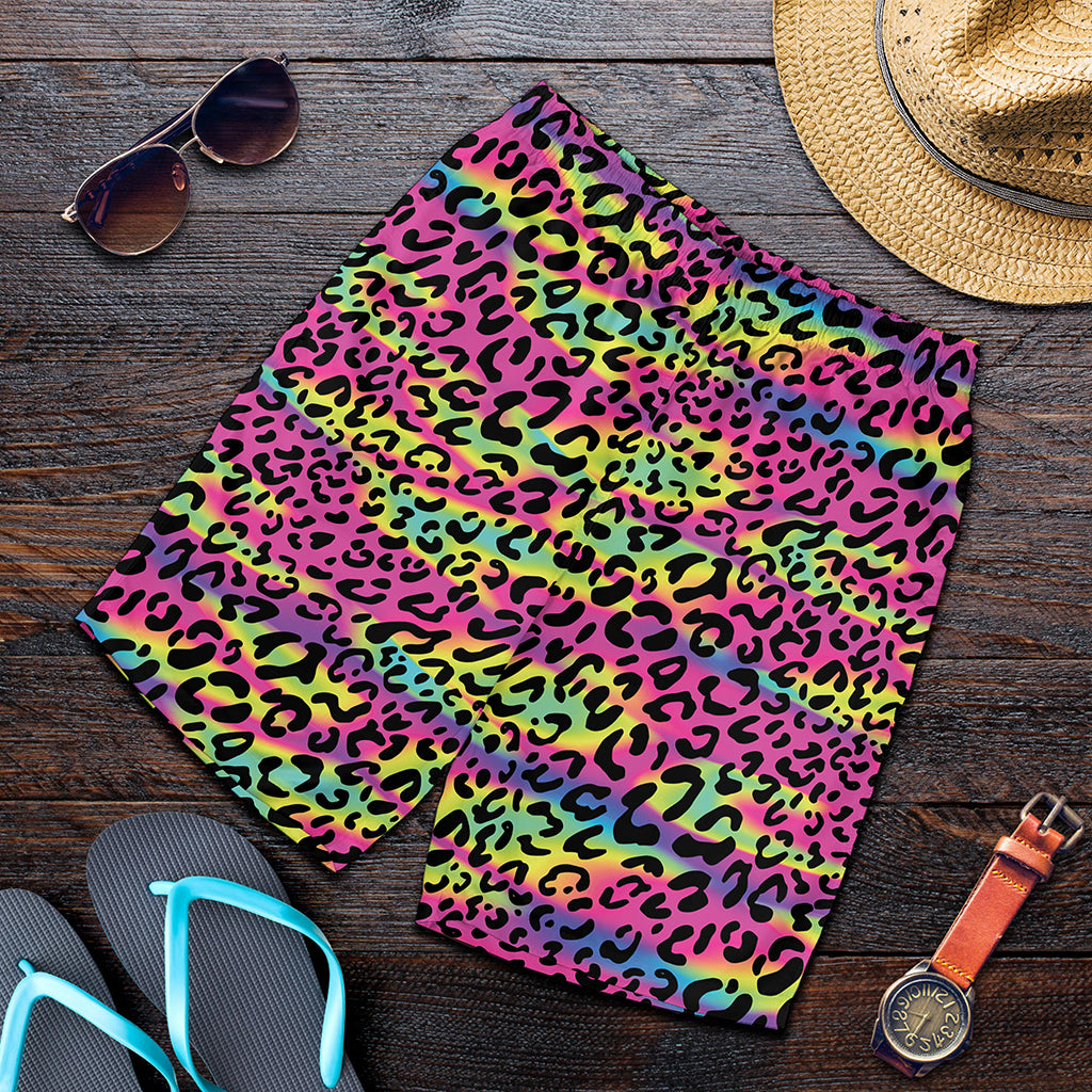 Trippy Psychedelic Leopard Print Men's Shorts Trippy Psychedelic Leopard Print Men's Shorts