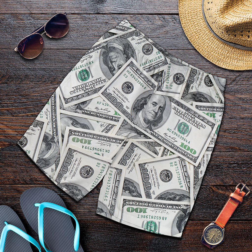 US Dollar Pattern Print Men's Shorts US Dollar Pattern Print Men's Shorts