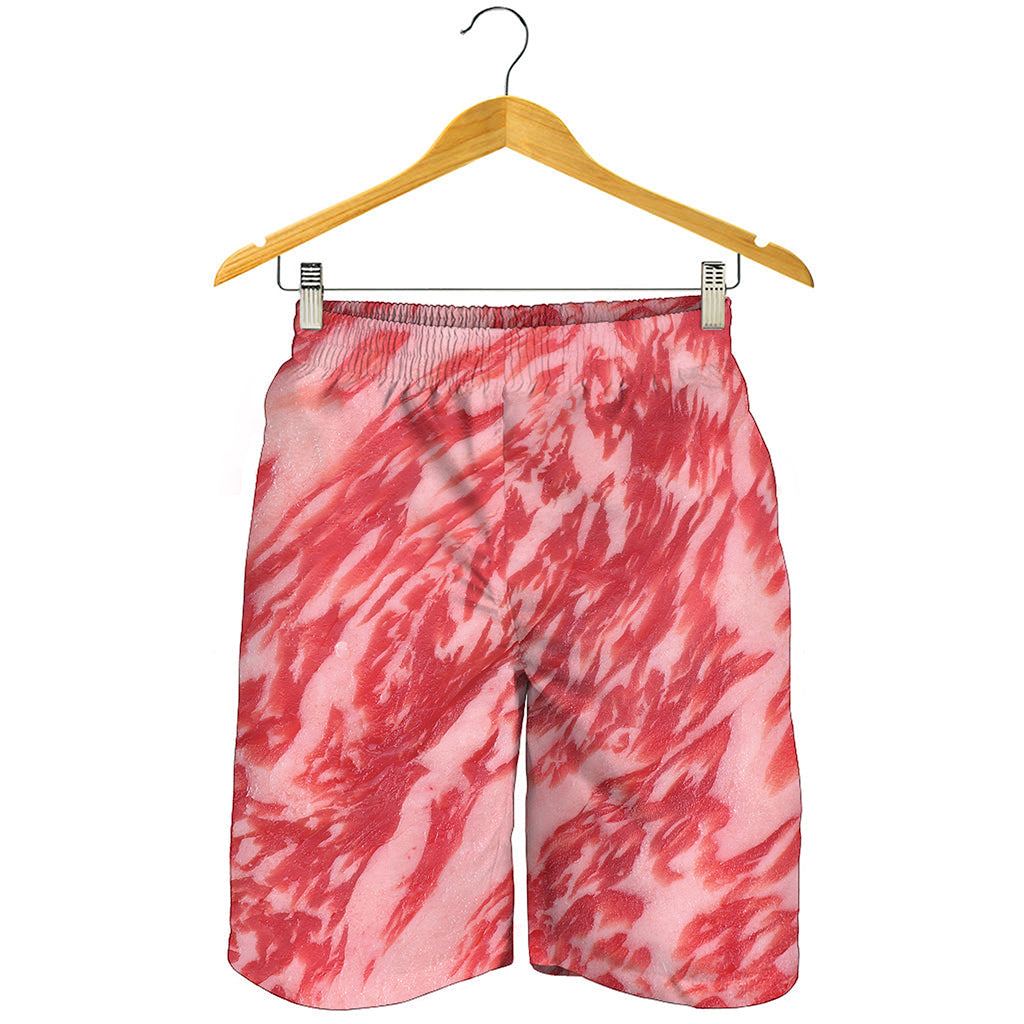 Wagyu Beef Meat Print Men's Shorts Wagyu Beef Meat Print Men's Shorts