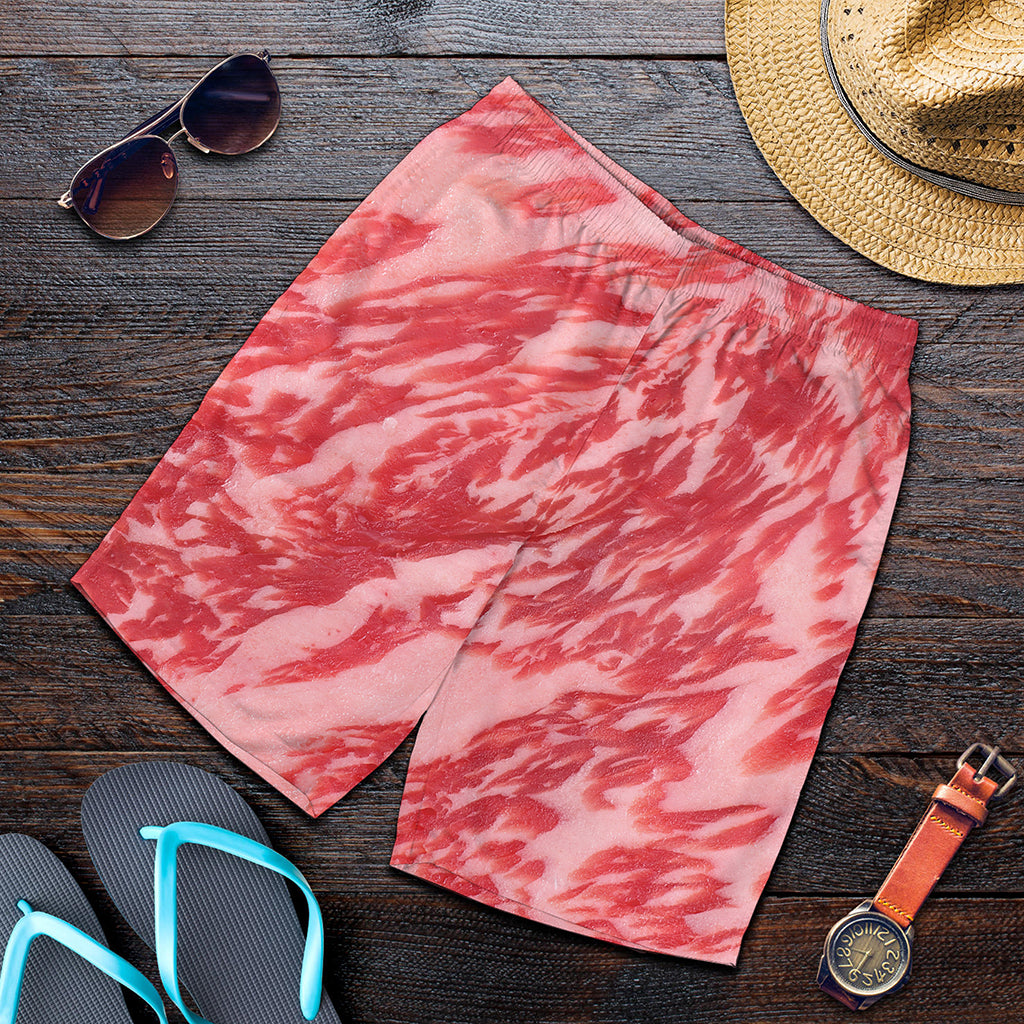 Wagyu Beef Meat Print Men's Shorts Wagyu Beef Meat Print Men's Shorts