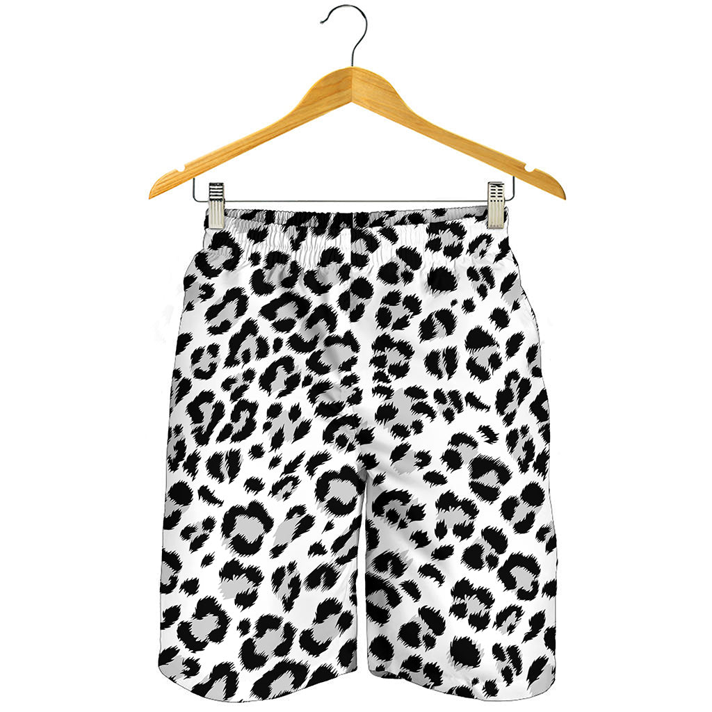 White Leopard Print Men's Shorts White Leopard Print Men's Shorts
